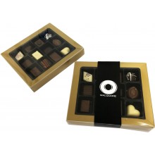 12 Pack Choc Box GOLD Rim